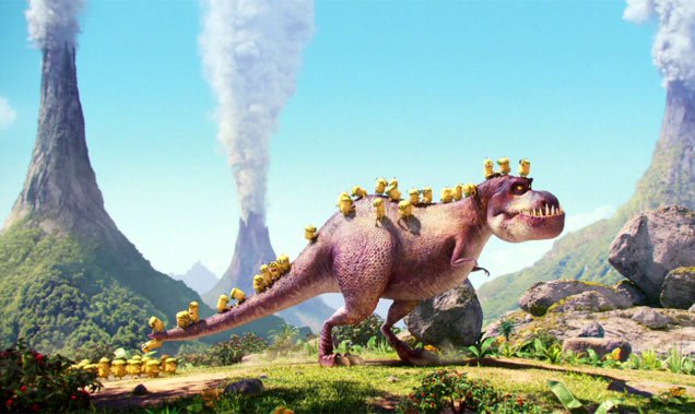minions and dino